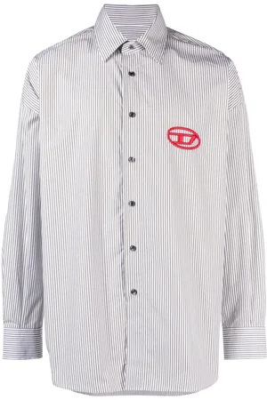 Diesel S-Douber logo-embroidered shirt