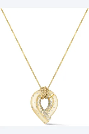 Tabayer 18kt yellow large Oera diamond pendant necklace