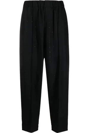 UNDERCOVER Rhinestone-embellished tapered wool trousers