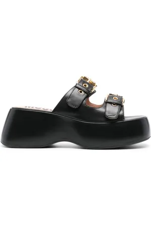 Moschino 65mm leather platform sandals