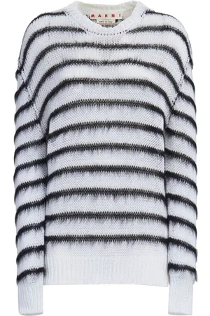 Marni Striped open-knit jumper