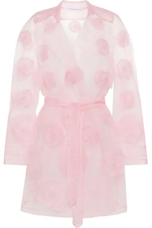 Viktor & Rolf Rose-appliqué tule coat