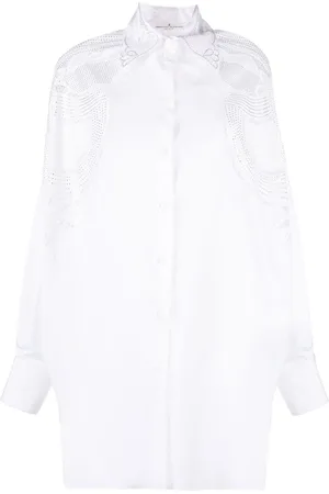 ERMANNO SCERVINO Lace-detailing cotton shirt