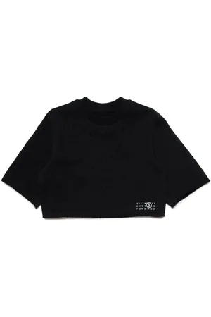 Maison Margiela Ripped-detail cropped sweatshirt