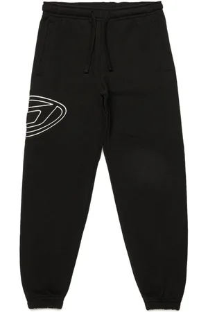 Diesel Oval-D logo-embroidered cotton track pants