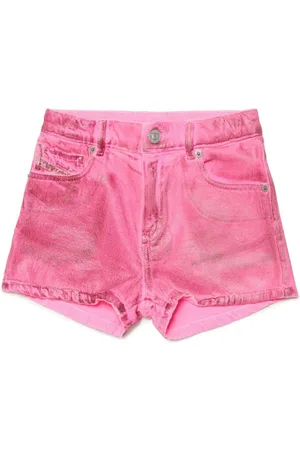 Diesel Coated-finish cotton shorts