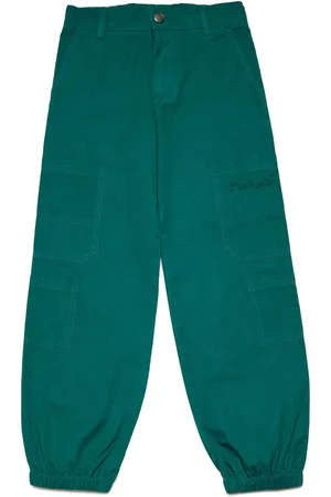 Marni Logo-embroidered cotton trousers