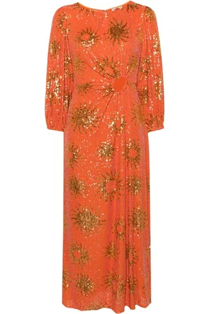 Farm Rio Sunny Mood sequin midi dress
