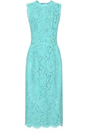 Dolce & Gabbana Floral-lace sleeveless midi dress