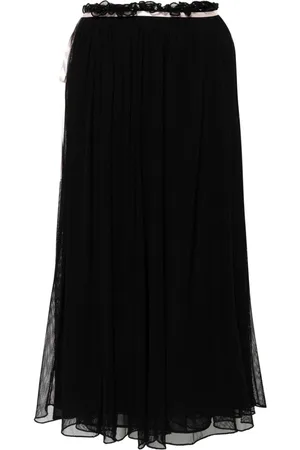 Pinko X Patrick McDowell mesh-design midi skirt