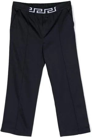 VERSACE Greca-motif cotton trousers