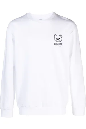 Moschino Teddy Bear-appliqué stretch-cotton sweatshirt