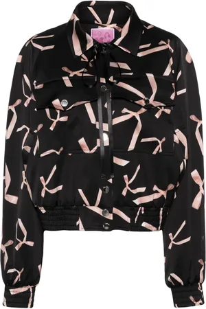 Pinko X Patrick McDowell printed bomber jacket