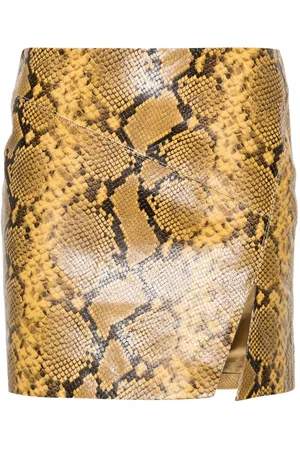 Isabel Marant Blair snakeskin-print leather miniskirt