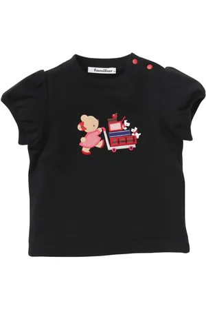 Familiar Motif-embroidered cotton T-shirt