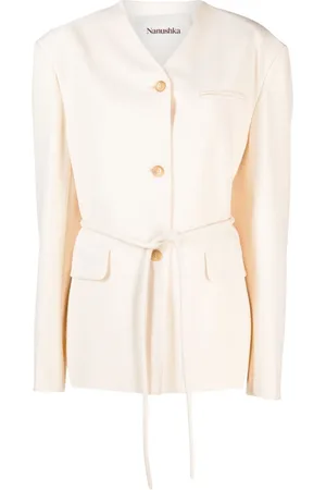 Nanushka Fem belted single-breasted blazer