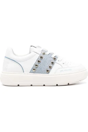 Moschino Leather lace-up sneakers