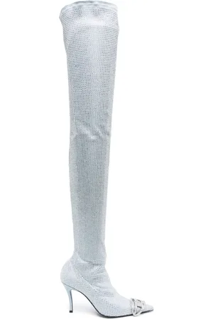 Diesel D-Venus Tbt 90mm rhinestone-embellished boots