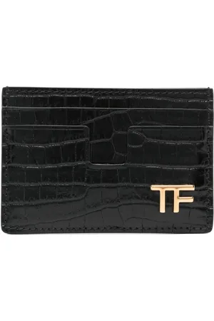 Tom Ford Logo-plaque leather cardholder