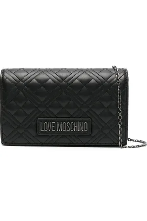 Moschino Logo-lettering quilted crossbody bag