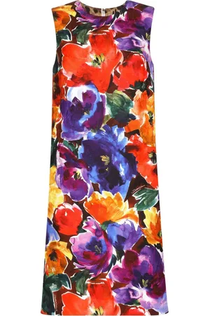 Dolce & Gabbana Abstract floral-print midi dress