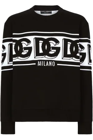 Dolce & Gabbana Intarsia knit-logo crew-neck jumper