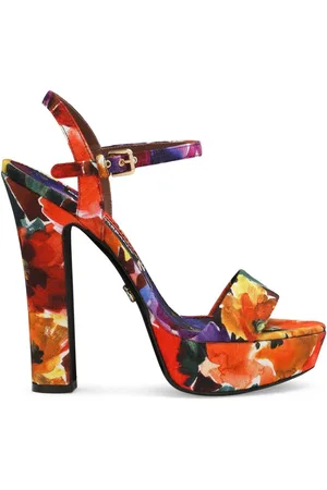 Dolce & Gabbana Floral-print platform sandals