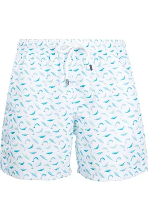 FEDELI Madeira dolphin-print swim shorts