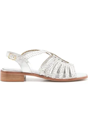 Sarah Chofakian Le Marais metallic braided sandals