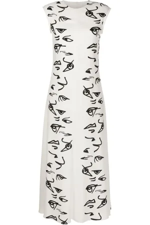 Gloria Coelho Graphic-print sleeveless dress