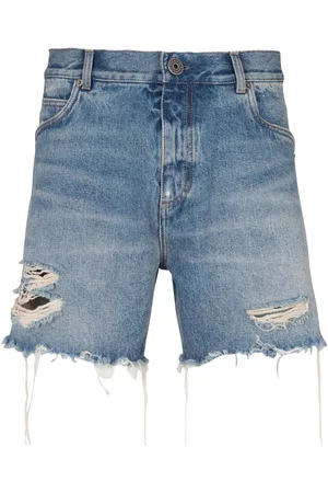 Balmain Logo-embroidered cotton shorts