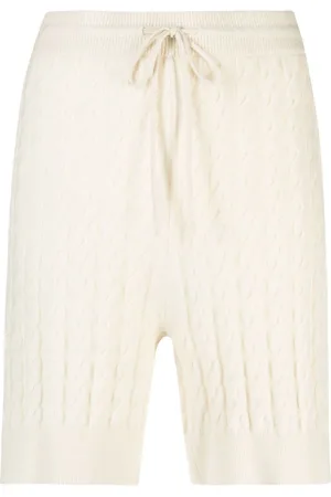 Totême Drawstring cable-knit shorts