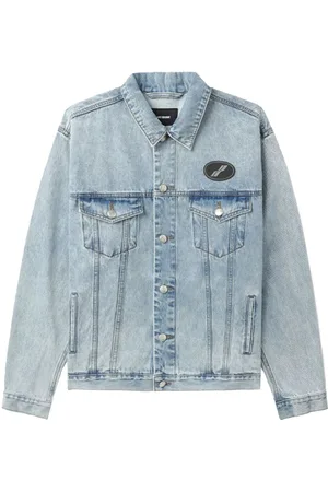 We11 Done Logo-patch denim jacket