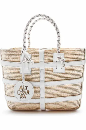 Altuzarra Mini Watermill raffia tote bag