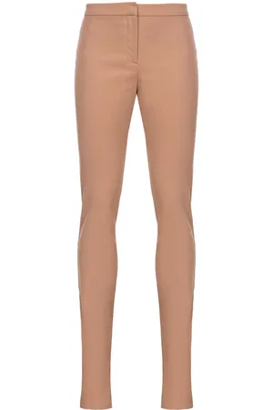 Pinko Skinny-cut ankle-slits trousers