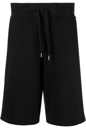 VERSACE Logo-appliqué cotton track shorts