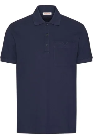 VALENTINO GARAVANI V-detail piqué polo shirt