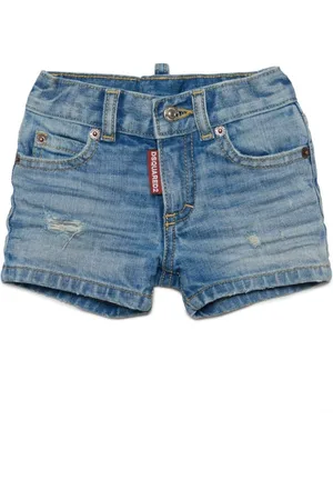 Dsquared2 Ripped-detail denim shorts