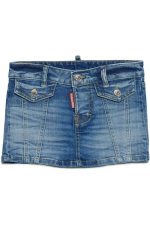 Dsquared2 Logo-appliqué denim skirt
