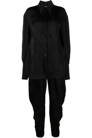 The Attico Logo-jacquard satin jumpsuit