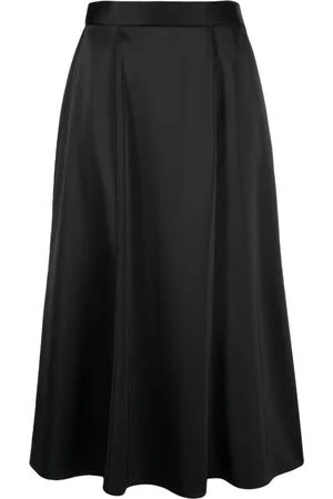 Roberto Collina A-line satin midi skirt