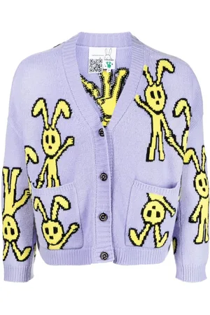 Natasha Zinko Bunny-print knit cardigan