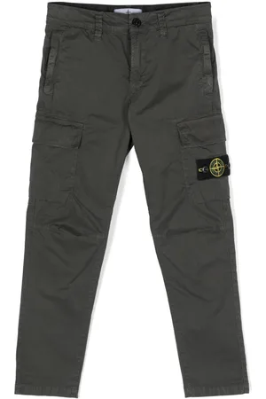 Stone Island Compass-motif straight-leg trousers