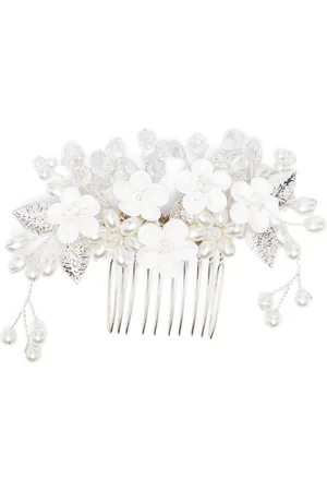 MONNALISA Floral-appliqué peal hair clip