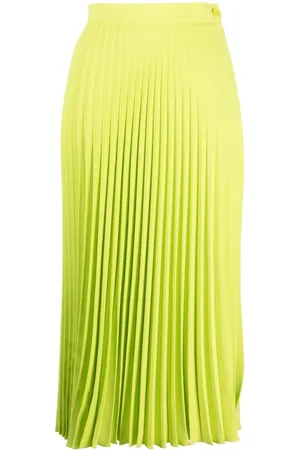 Maison Margiela Pleated crepe midi skirt