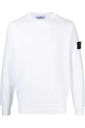 Stone Island Compass-appliqué cotton sweatshirt