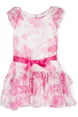 MONNALISA Floral-print ruffle-detail dress