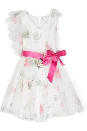 MONNALISA Floral-print V-neck dress
