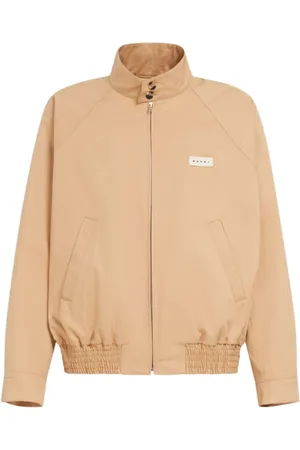 Marni Logo-patch cotton bomber jacket