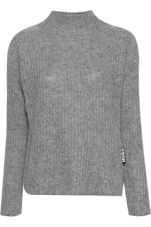 HUGO BOSS Ribbed-knit brushed jumper